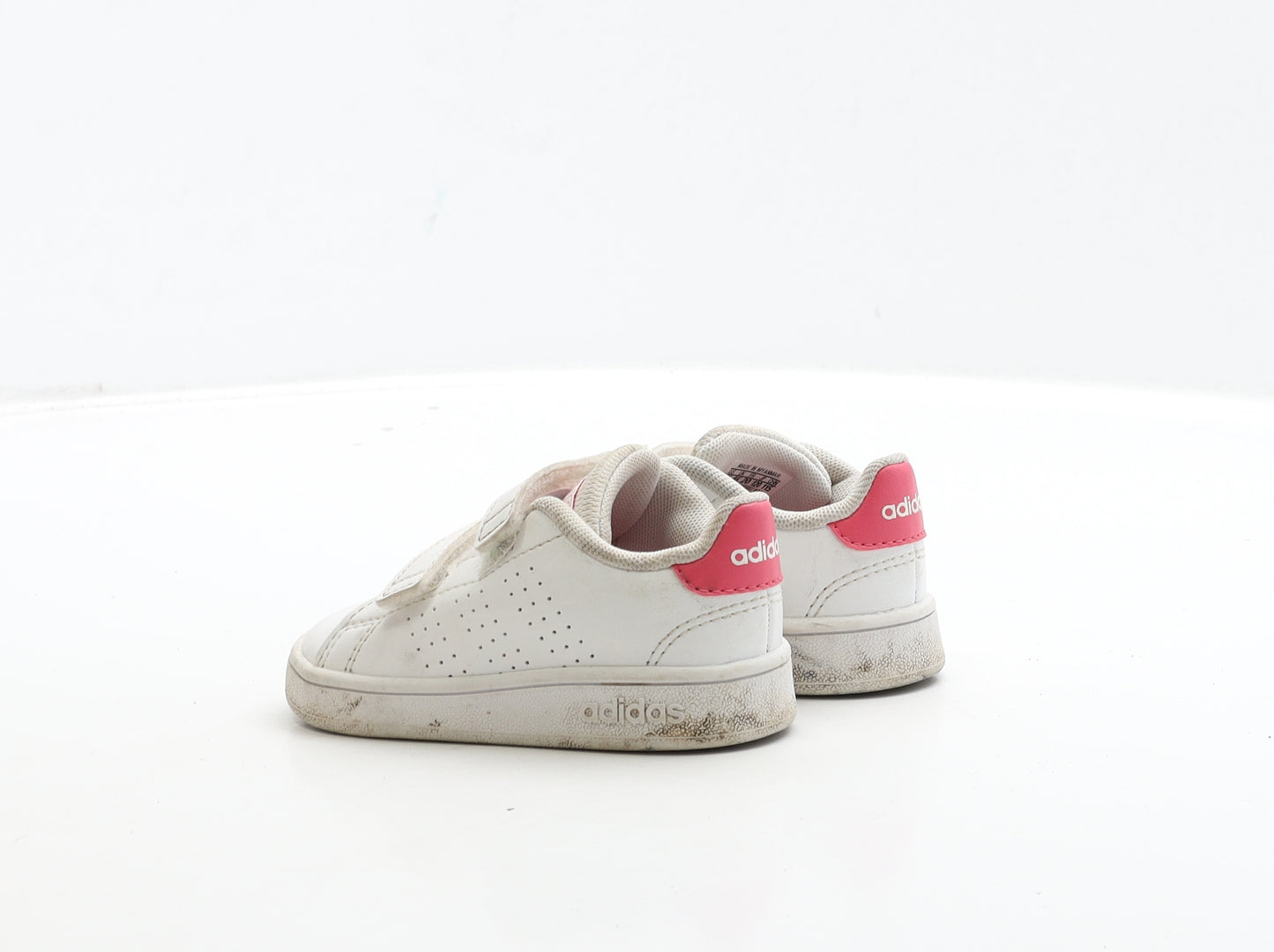 adidas Girls White Polyester Trainer UK 4 20