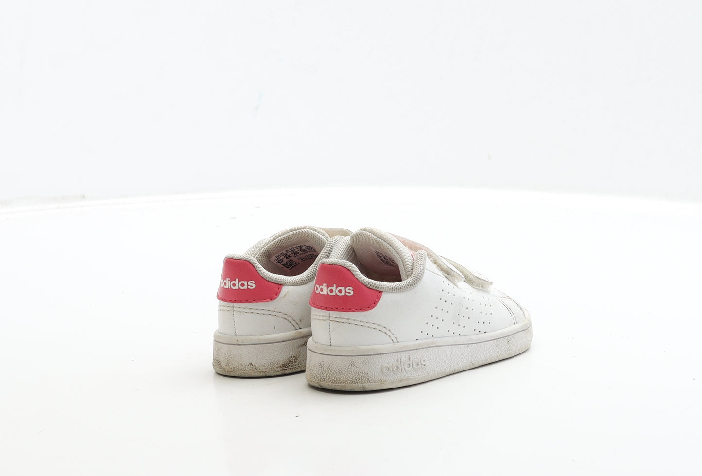adidas Girls White Polyester Trainer UK 4 20