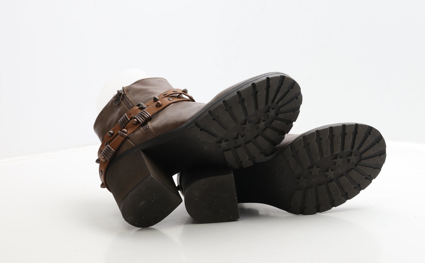 Graceland Womens Brown Leather Biker Boot UK 5 38