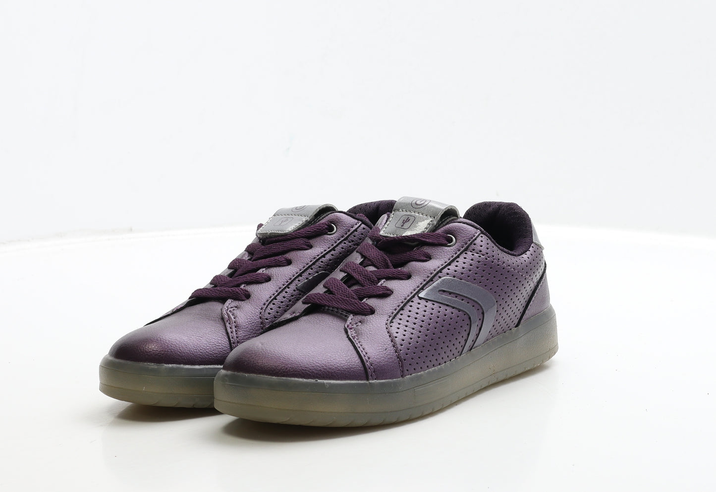 Geox Girls Purple Polyester Trainer UK 1 33