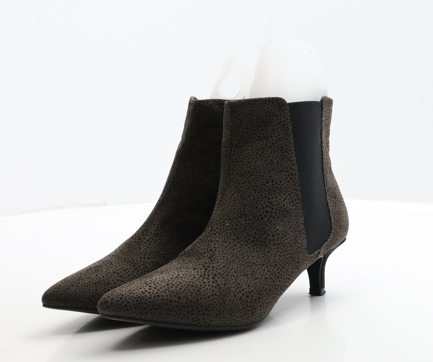 Marks and Spencer Womens Brown Spotted Suede Chelsea Boot UK 5 38