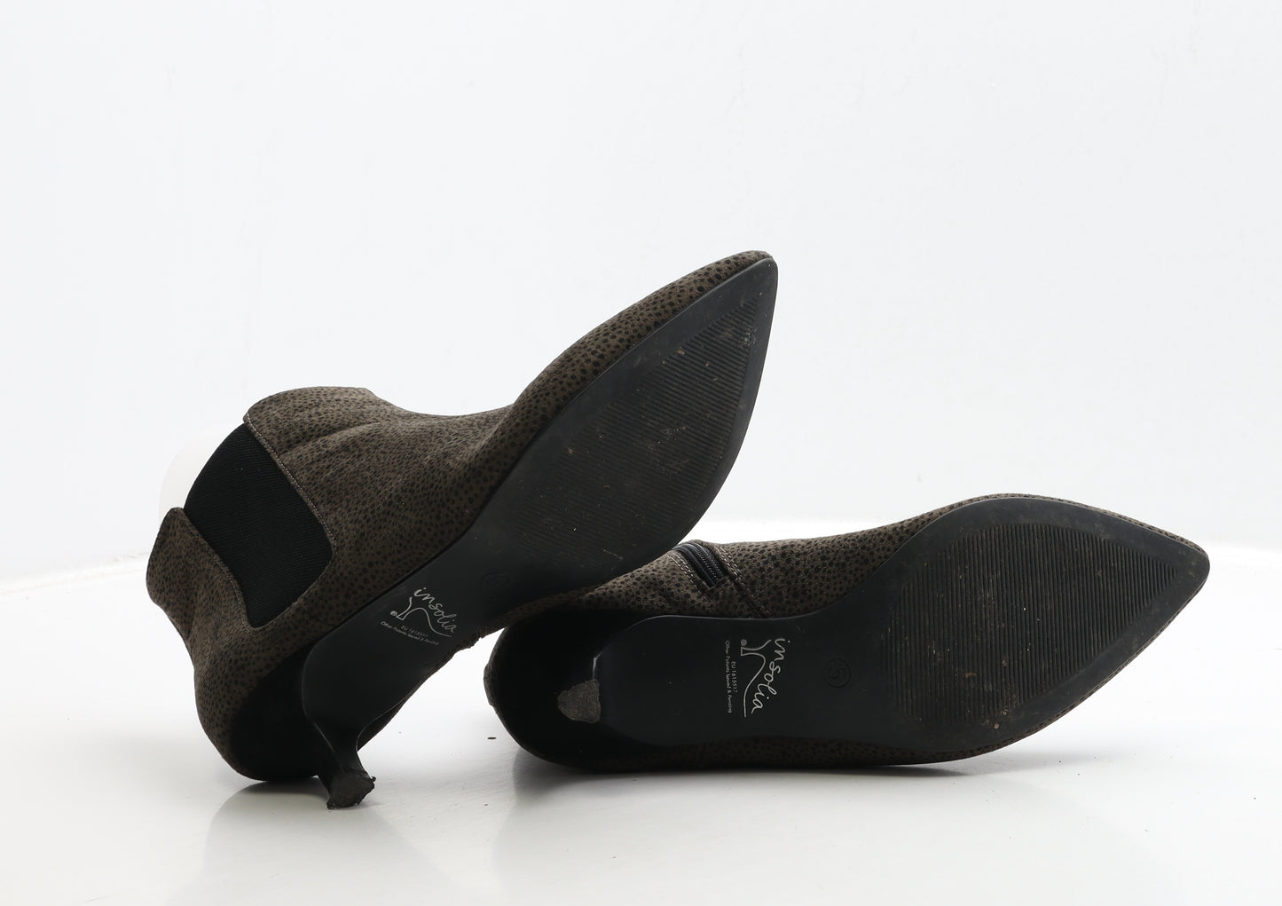 Marks and Spencer Womens Brown Spotted Suede Chelsea Boot UK 5 38