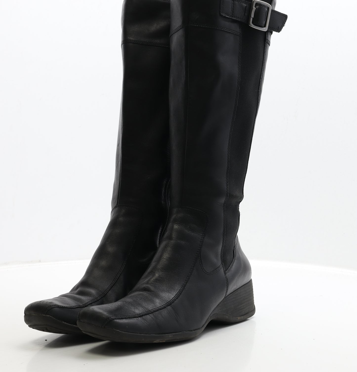 Clarks Womens Black Leather Biker Boot UK 6 39