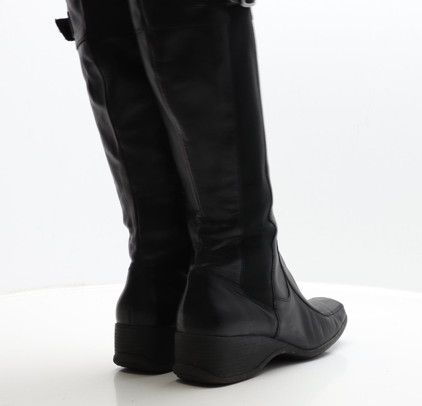 Clarks Womens Black Leather Biker Boot UK 6 39
