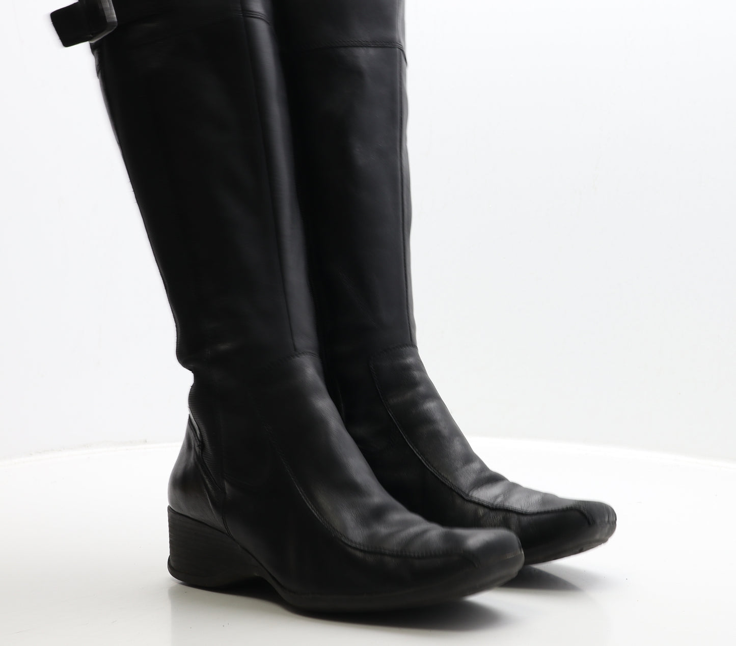 Clarks Womens Black Leather Biker Boot UK 6 39