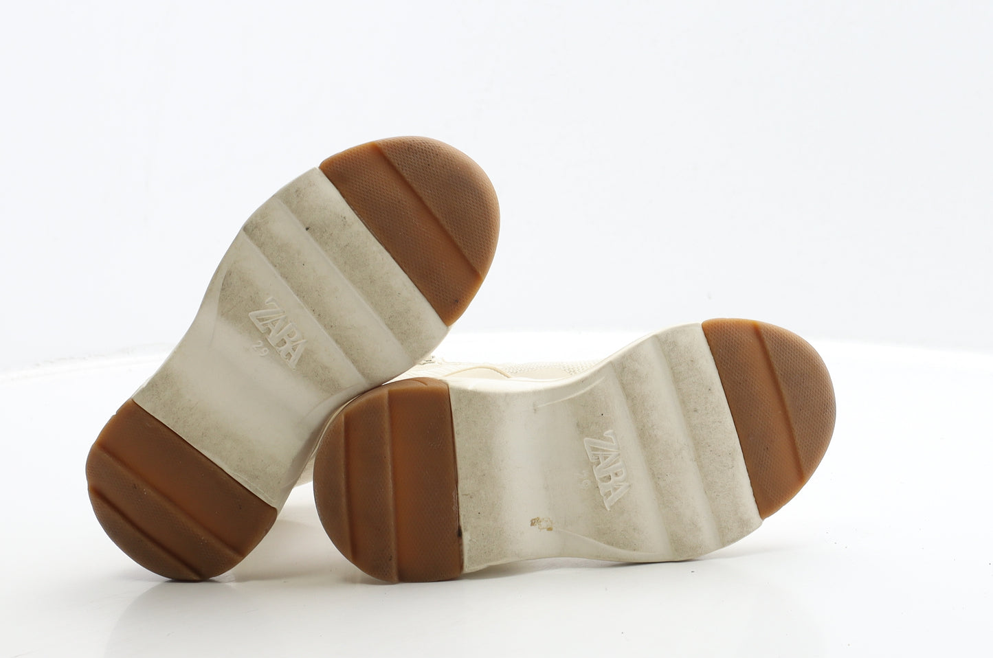 Zara Girls Ivory Polyester Sock Boot UK 11 29