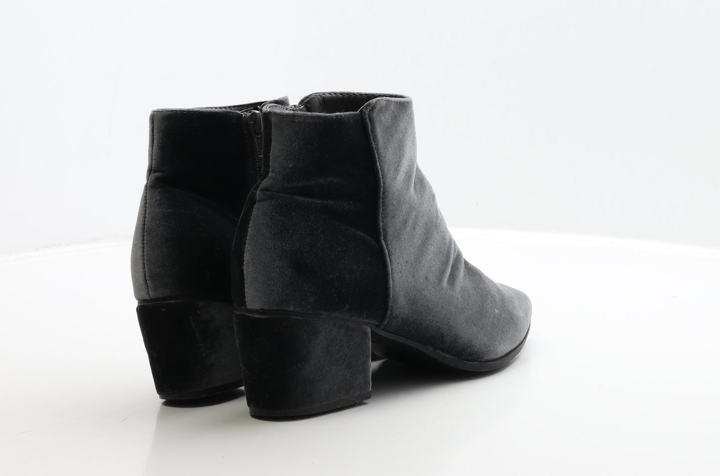 Primark Womens Grey Suede Bootie Boot UK 5 38 - Wide Fit