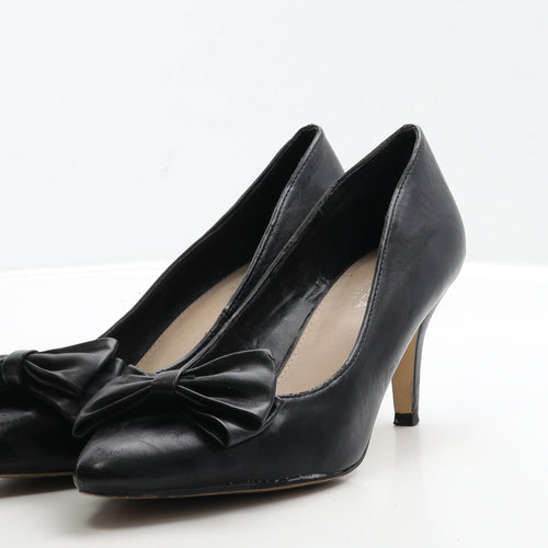 Kurt Geiger Womens Black Leather Court Heel UK 6 39 - Carvela