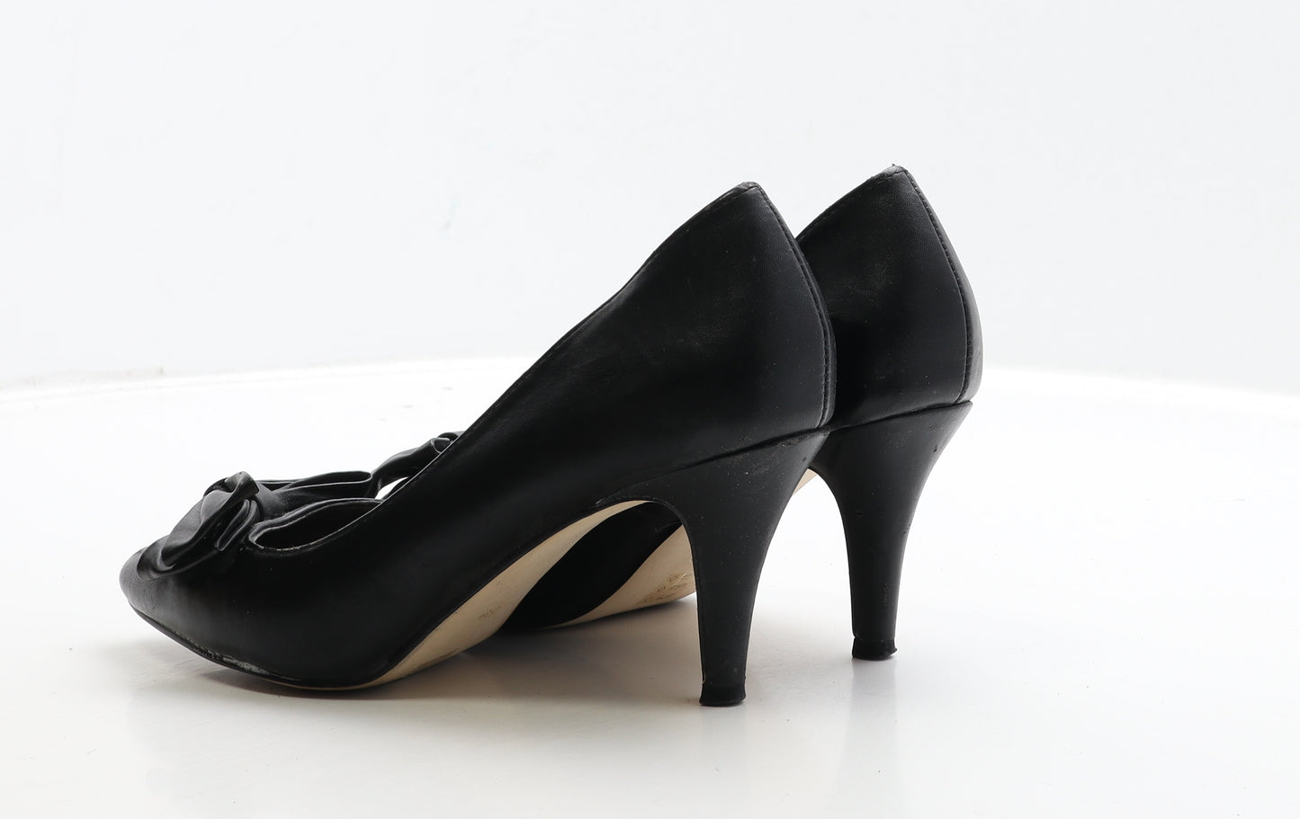 Kurt Geiger Womens Black Leather Court Heel UK 6 39 - Carvela