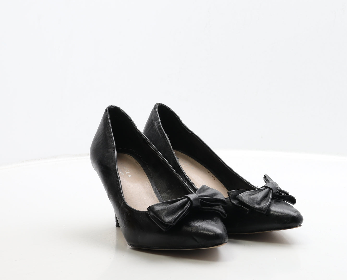 Kurt Geiger Womens Black Leather Court Heel UK 6 39 - Carvela