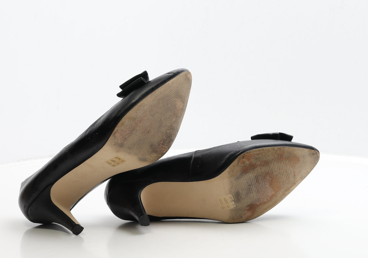 Kurt Geiger Womens Black Leather Court Heel UK 6 39 - Carvela