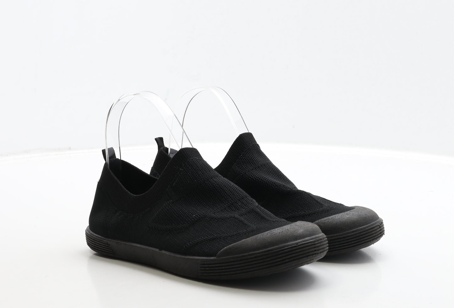 George Girls Black Polyester Trainer UK 3 36