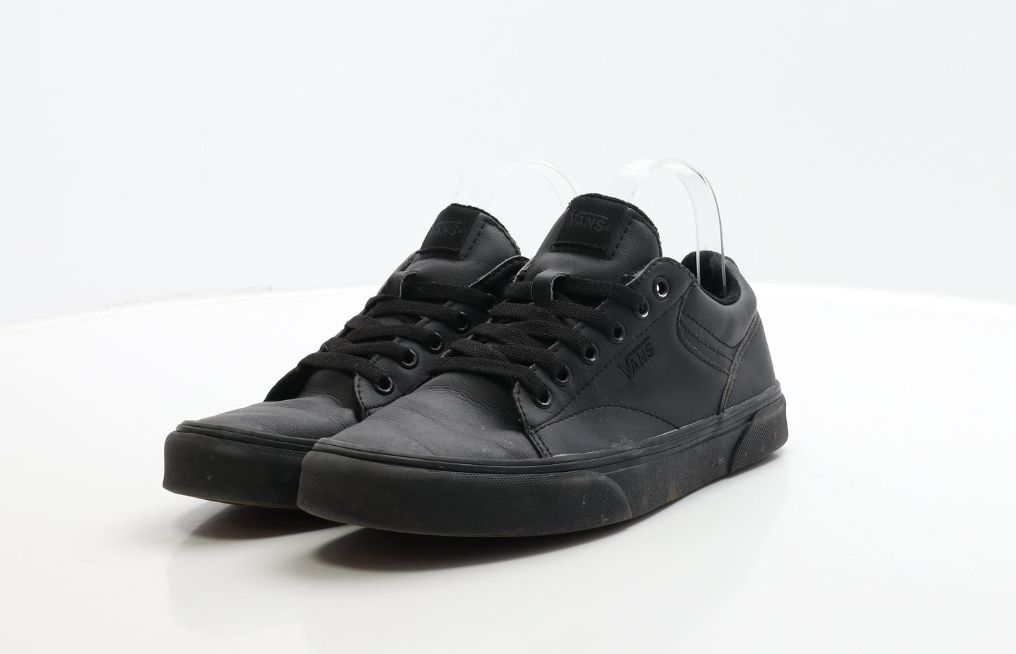 VANS Boys Black Polyester Trainer UK 6 39