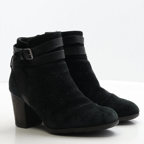 Clarks Womens Black Suede Biker Boot UK 6 39