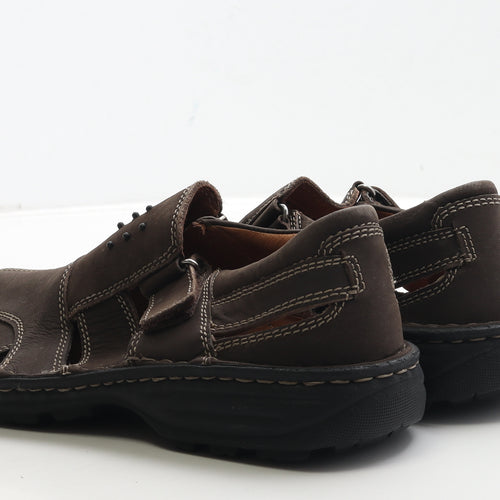 L.Lambertazzi Mens Brown Leather Fisherman Casual UK 7 41