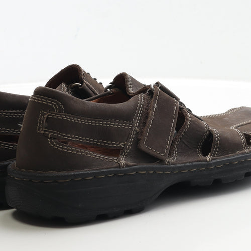 L.Lambertazzi Mens Brown Leather Fisherman Casual UK 7 41