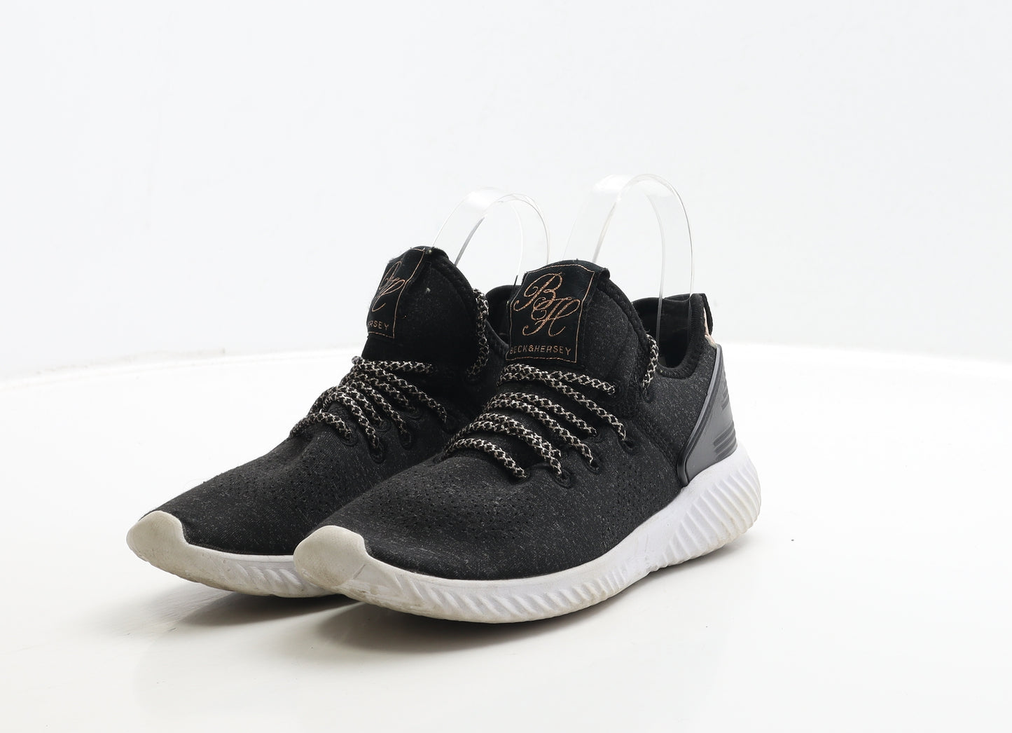 Beck&Hersey Girls Black Polyester Trainer UK 1 34