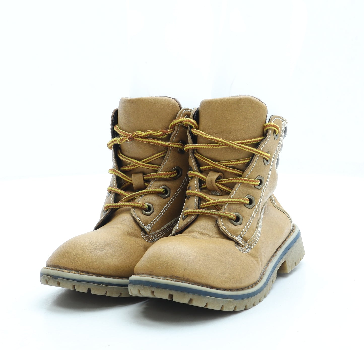 TRU Boys Brown Leather Combat Boot UK 10