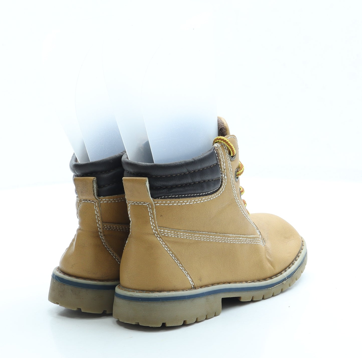 TRU Boys Brown Leather Combat Boot UK 10