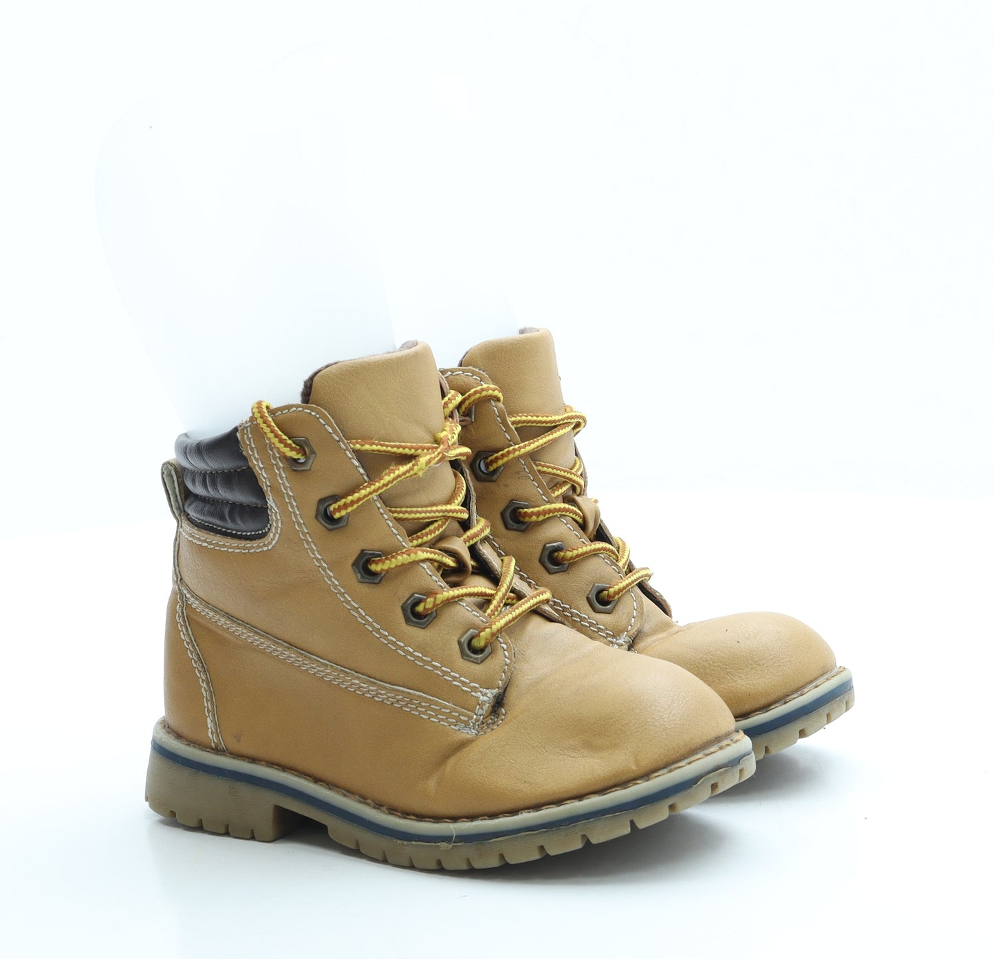 TRU Boys Brown Leather Combat Boot UK 10