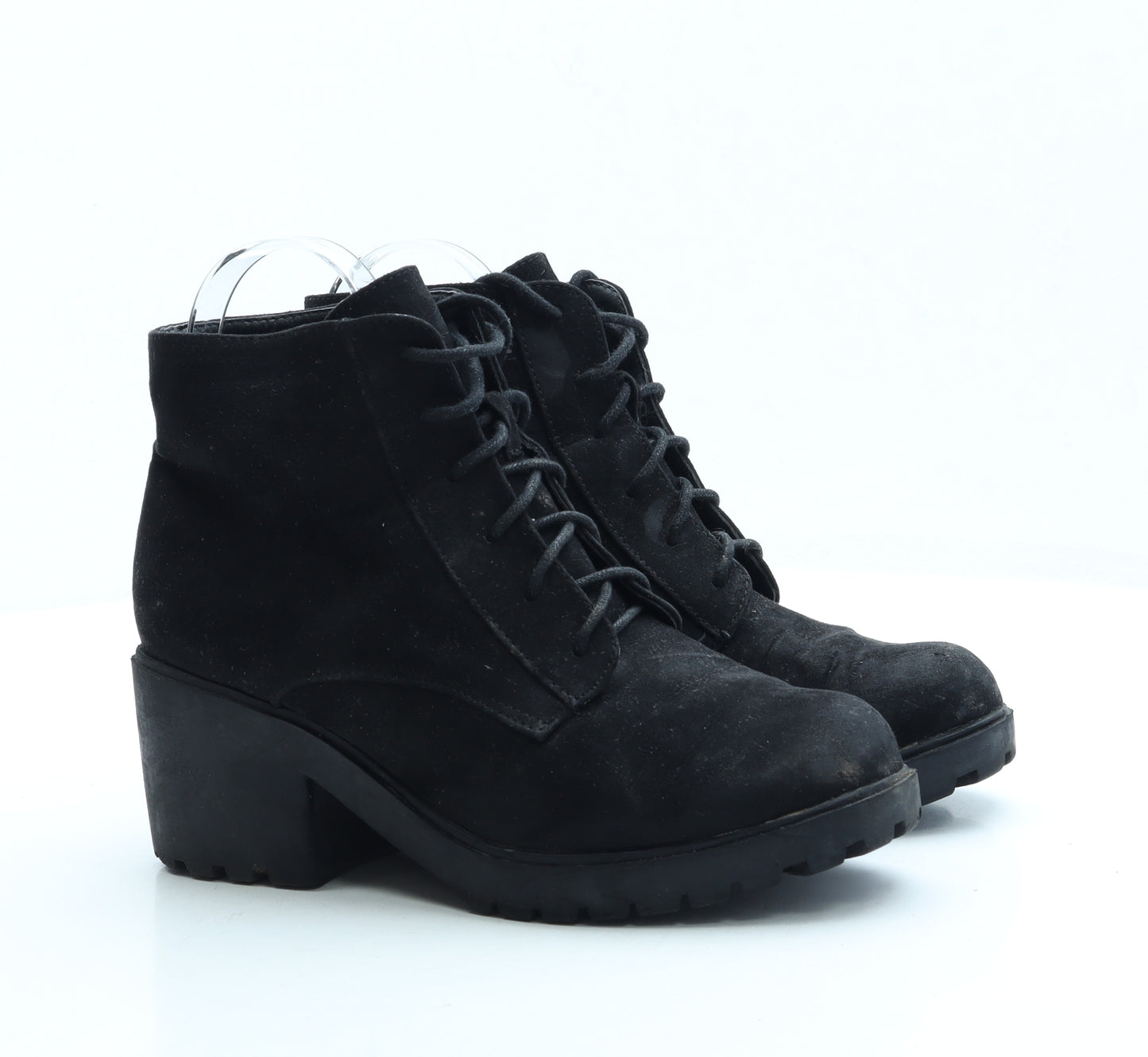 New Look Womens Black Suede Bootie Boot UK 5 38