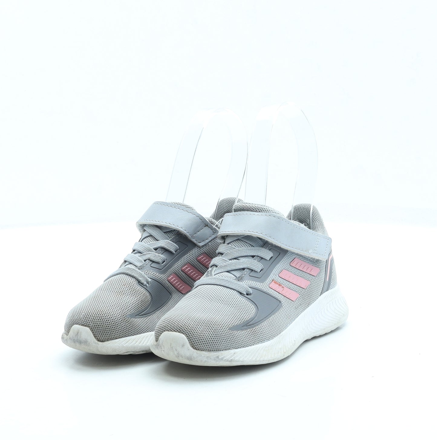 adidas Girls Grey Polyester Trainer UK 7 24