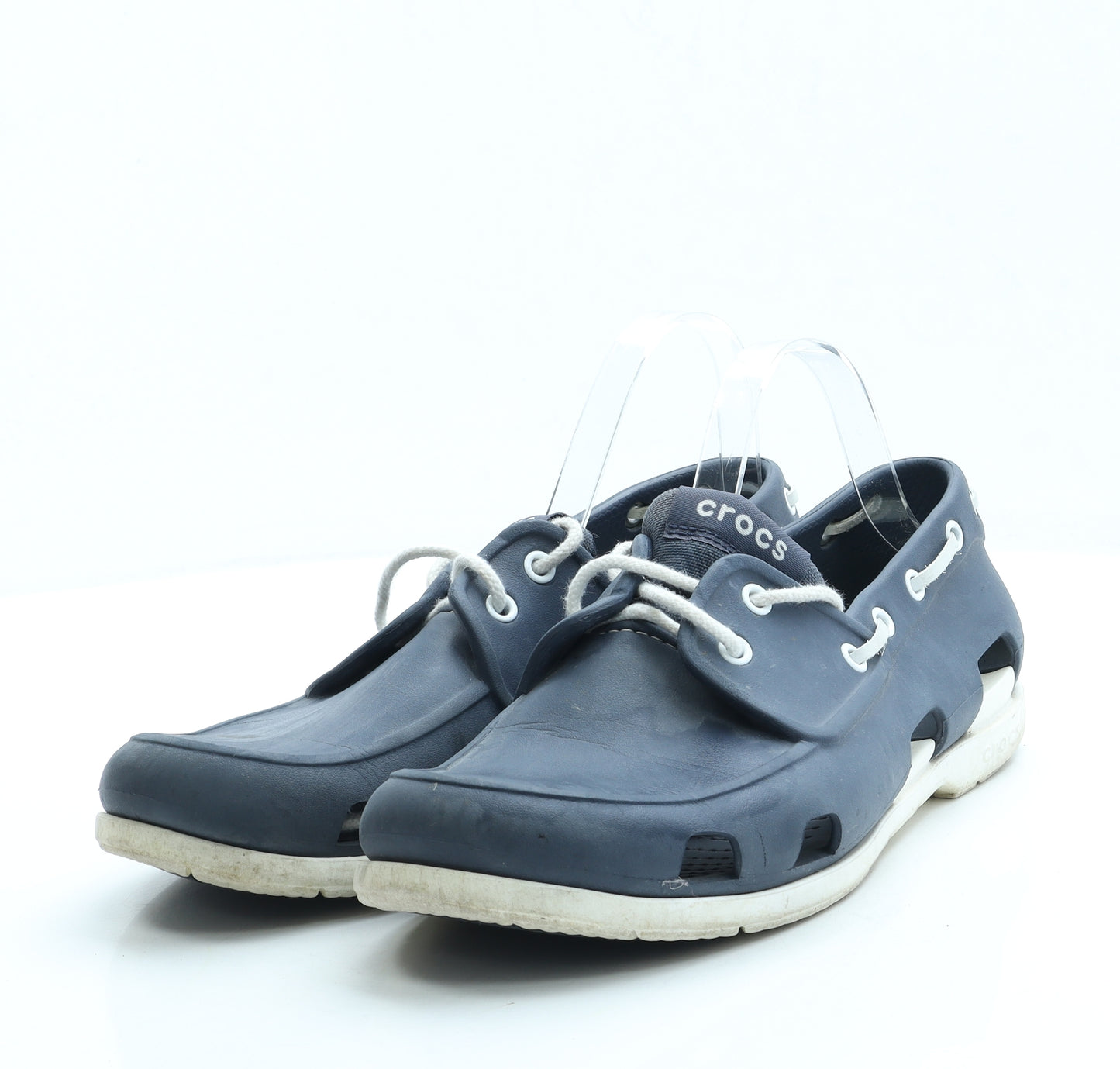 Crocs Mens Blue Rubber Boat Shoe Casual UK 10
