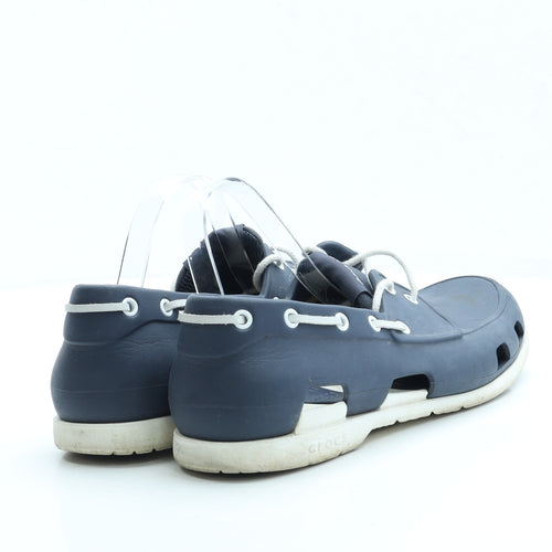 Crocs Mens Blue Rubber Boat Shoe Casual UK 10