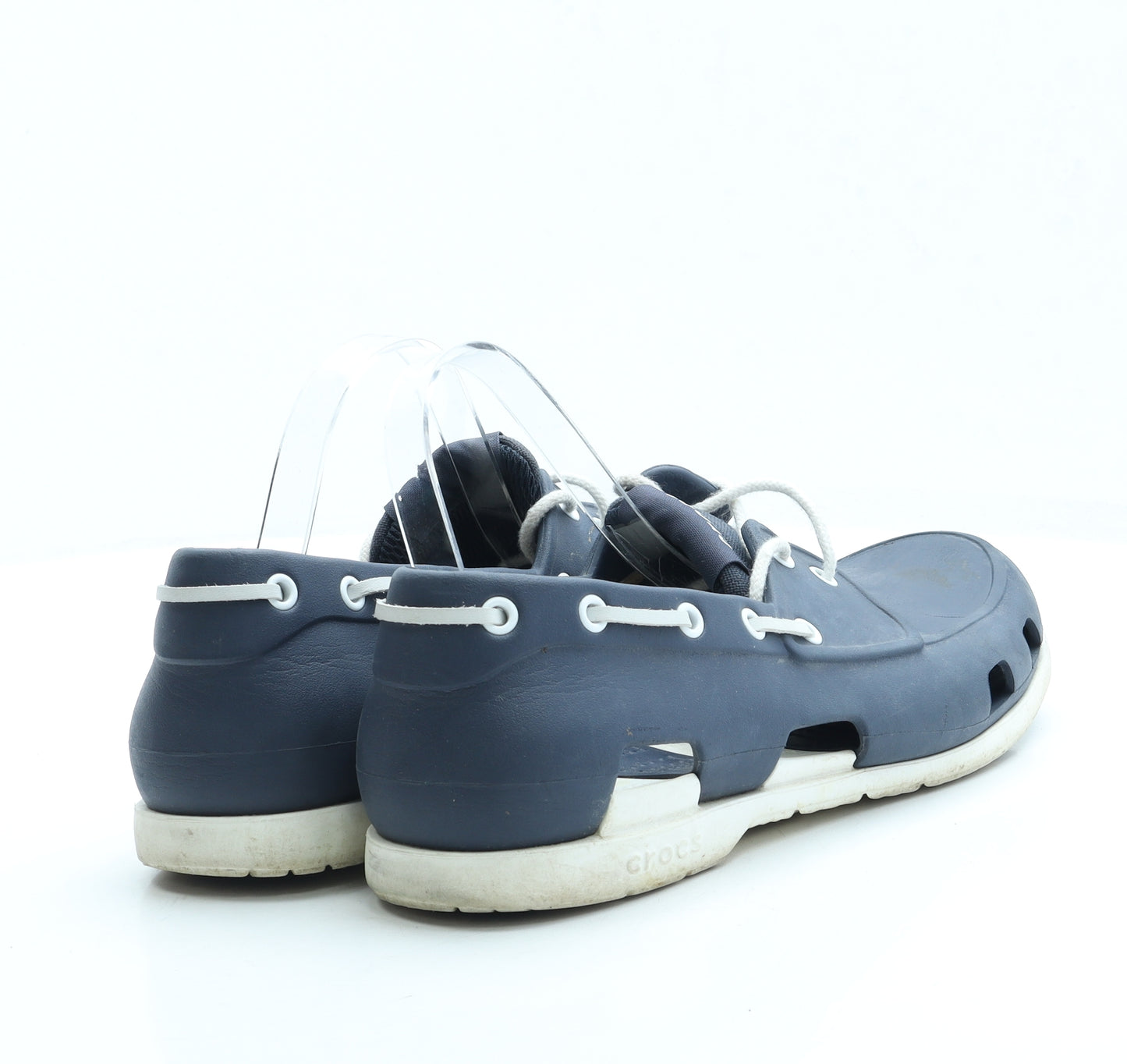 Crocs Mens Blue Rubber Boat Shoe Casual UK 10