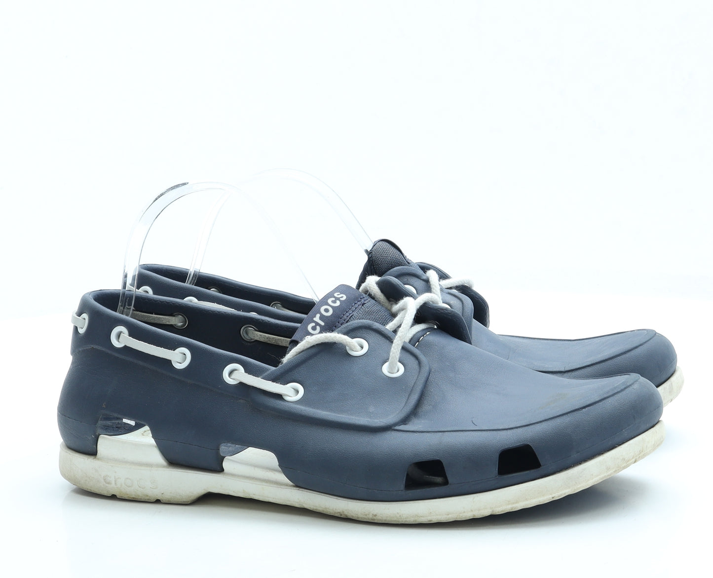 Crocs Mens Blue Rubber Boat Shoe Casual UK 10