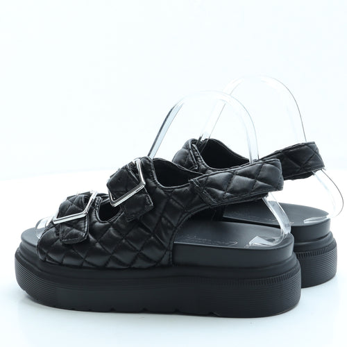 New Look Womens Black Leather Slingback Sandal UK 3 36
