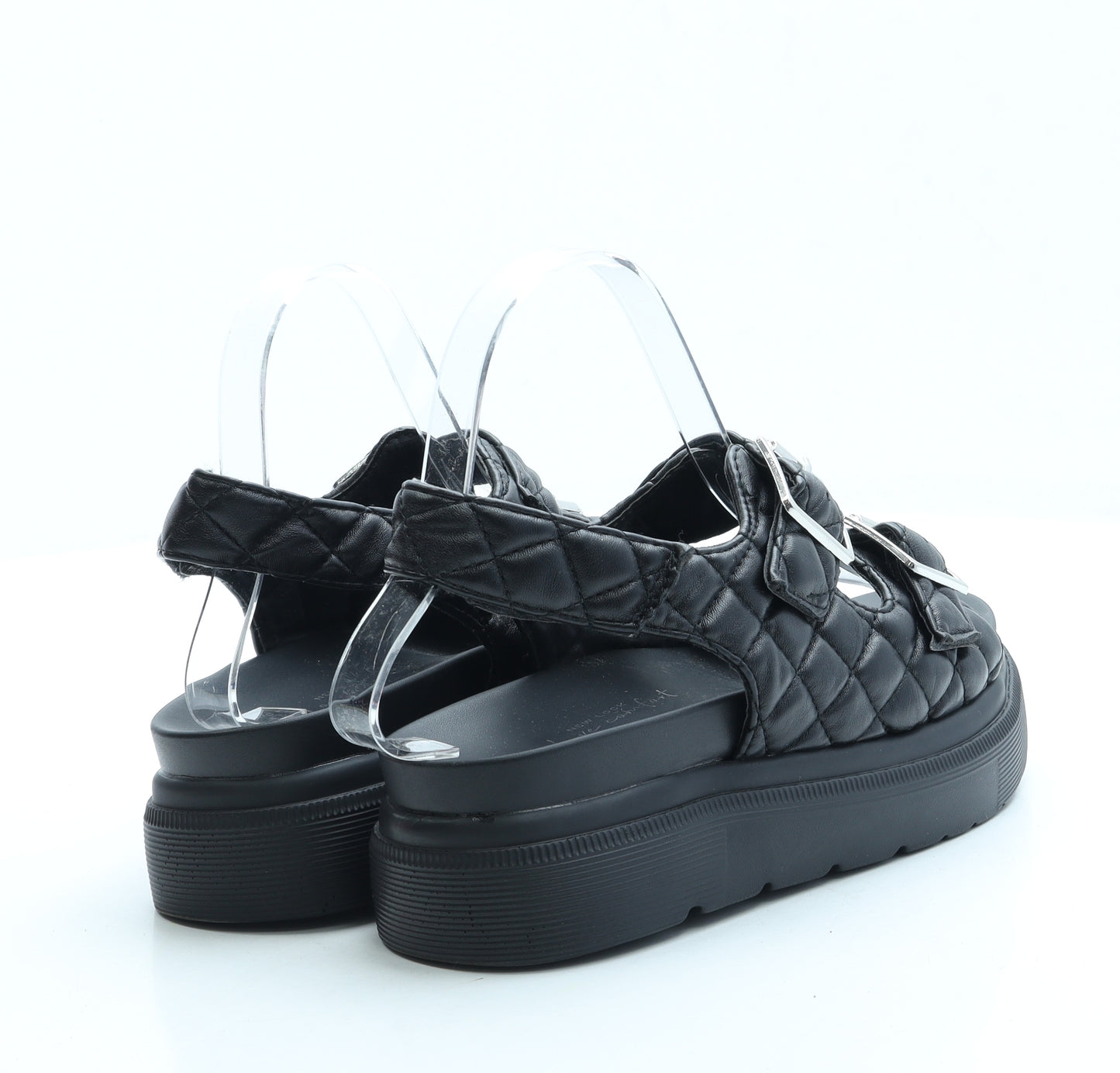 New Look Womens Black Leather Slingback Sandal UK 3 36