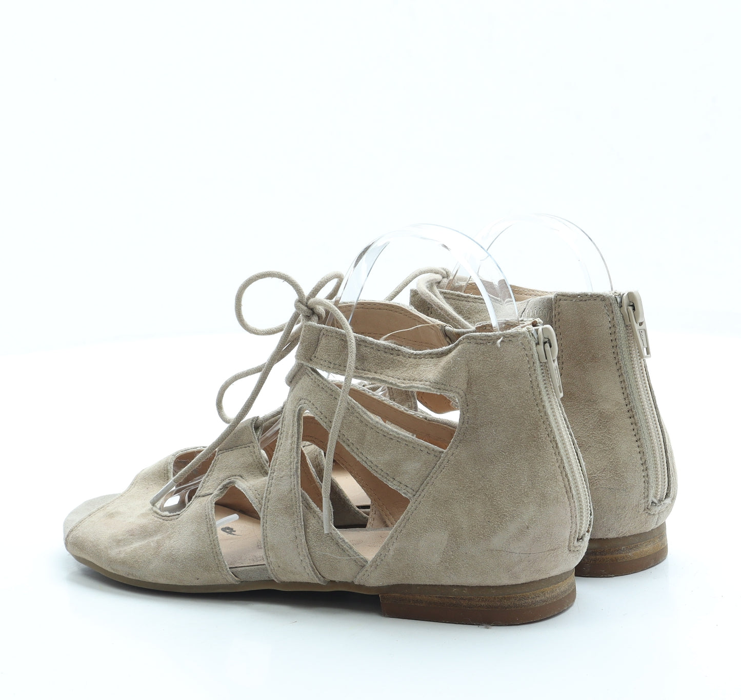 Indigo Womens Beige Suede Strappy Sandal UK 5.5
