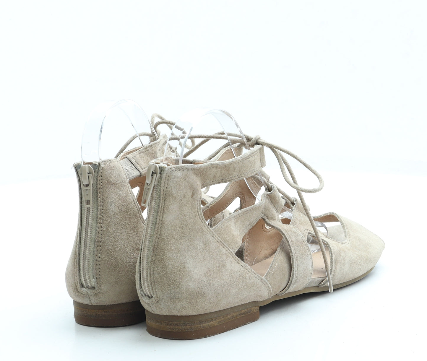 Indigo Womens Beige Suede Strappy Sandal UK 5.5