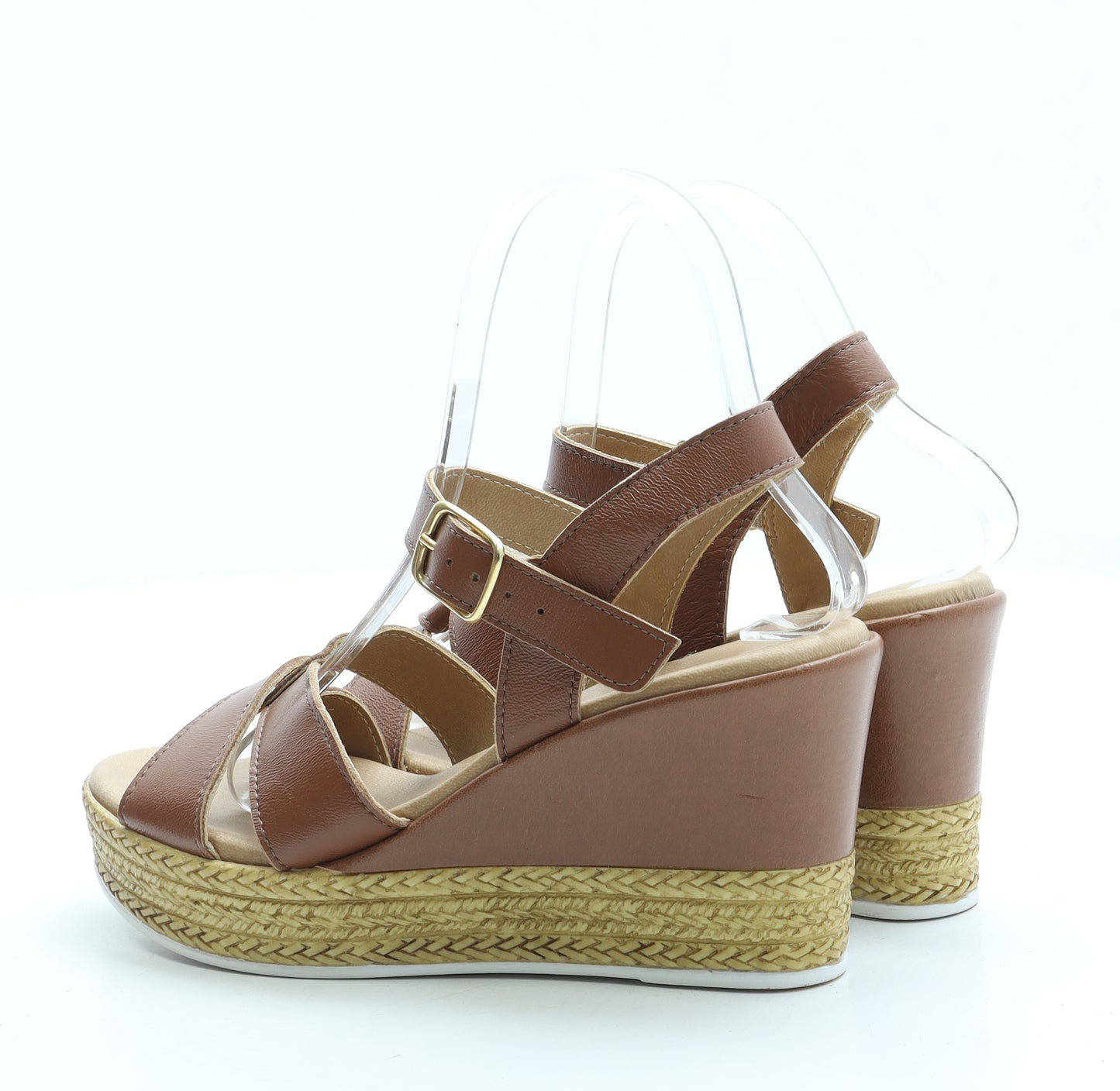 NEXT Womens Brown Leather Slingback Heel UK 4 37