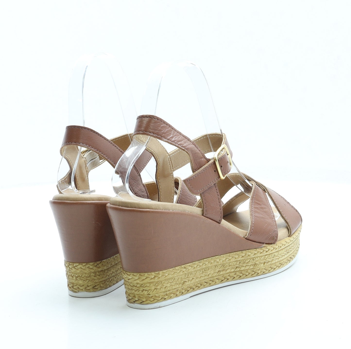 NEXT Womens Brown Leather Slingback Heel UK 4 37