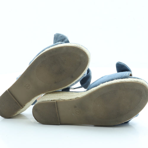 NEXT Girls Blue Camel Espadrille Heel UK 2