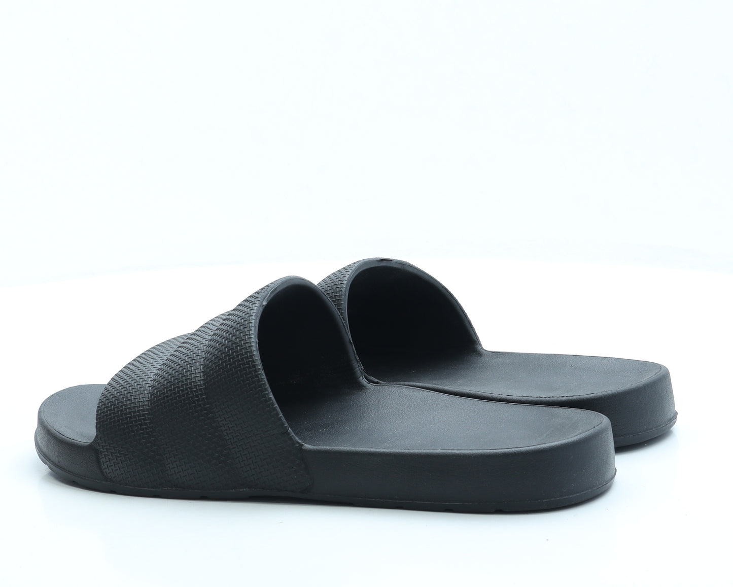 Preworn Womens Black Rubber Slider Sandal UK 9 - 9-10