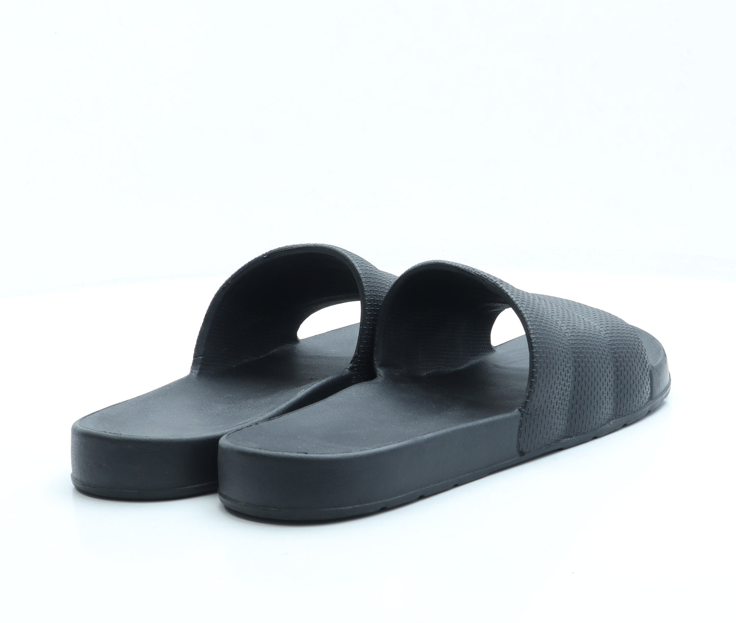 Preworn Womens Black Rubber Slider Sandal UK 9 - 9-10