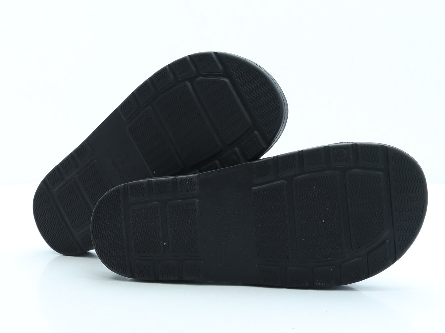 Preworn Womens Black Rubber Slider Sandal UK 9 - 9-10