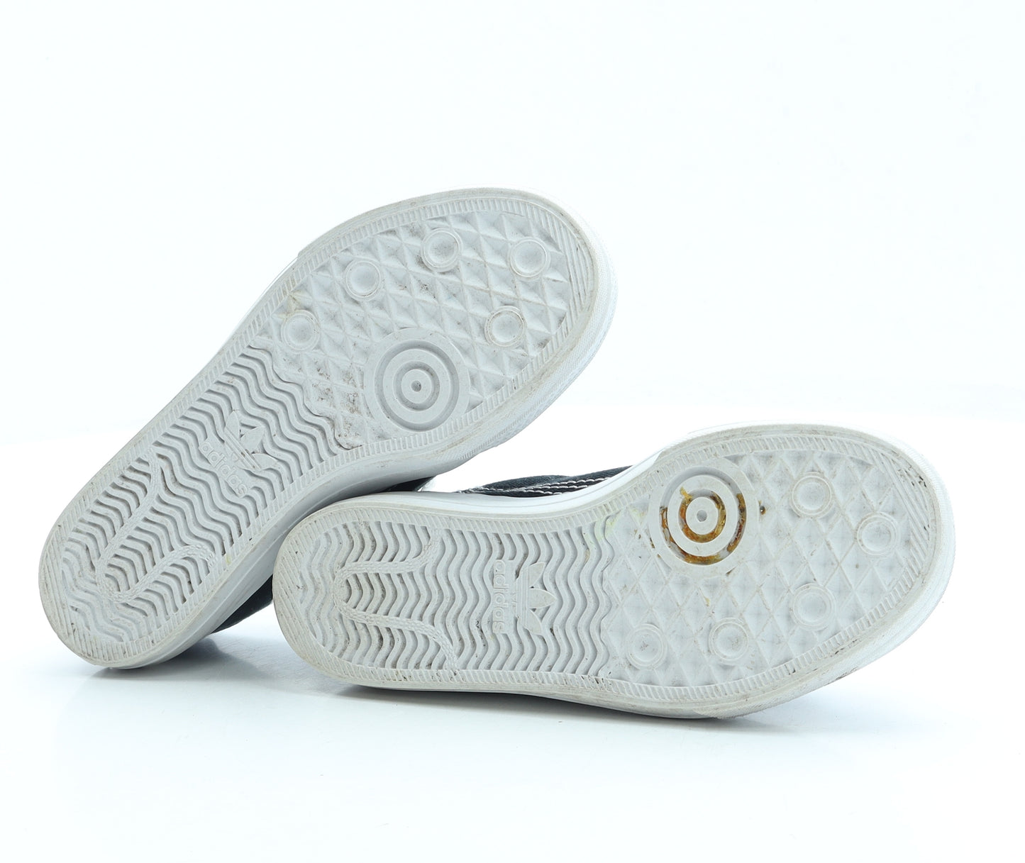 adidas Boys Black Leather Trainer UK 1 33