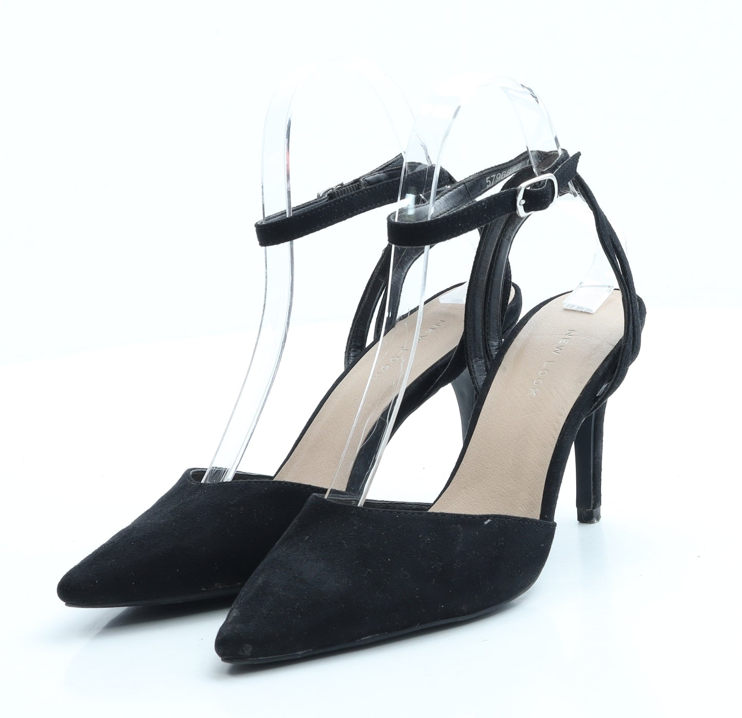 New Look Womens Black Suede Court Heel UK 4 37
