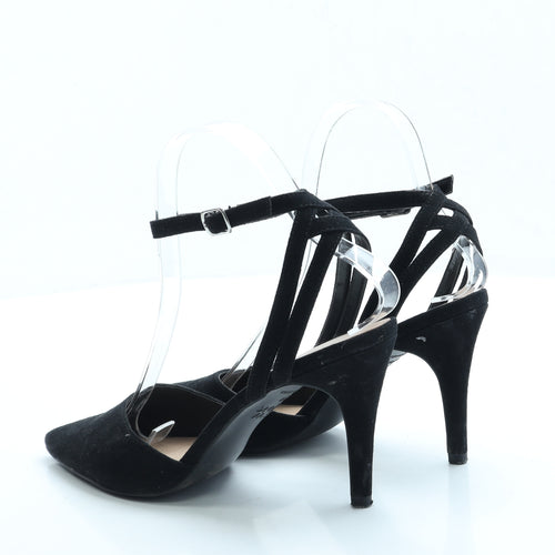 New Look Womens Black Suede Court Heel UK 4 37