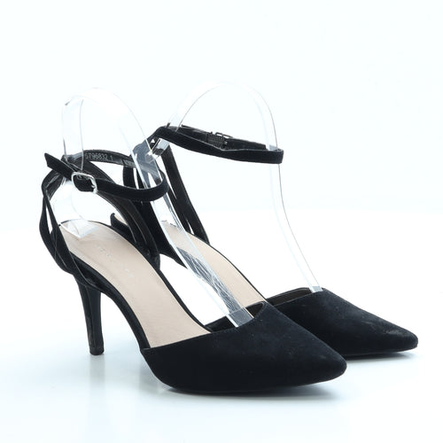 New Look Womens Black Suede Court Heel UK 4 37