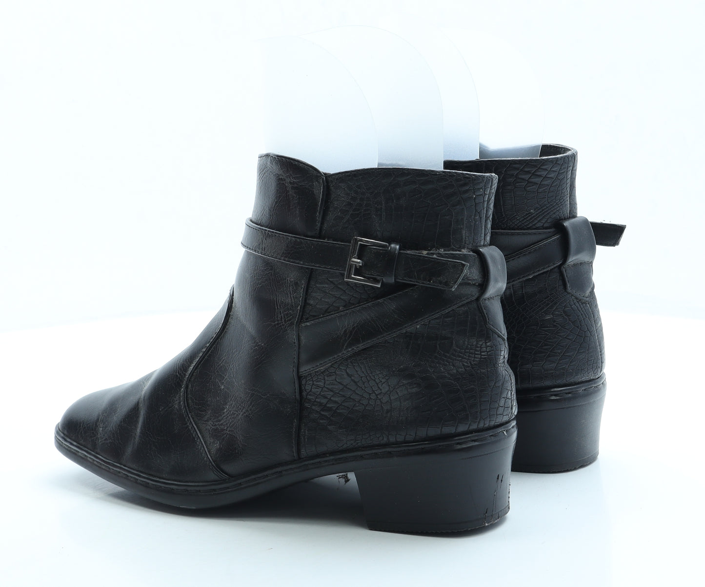 Cushion Walk Womens Black Leather Chelsea Boot UK 8