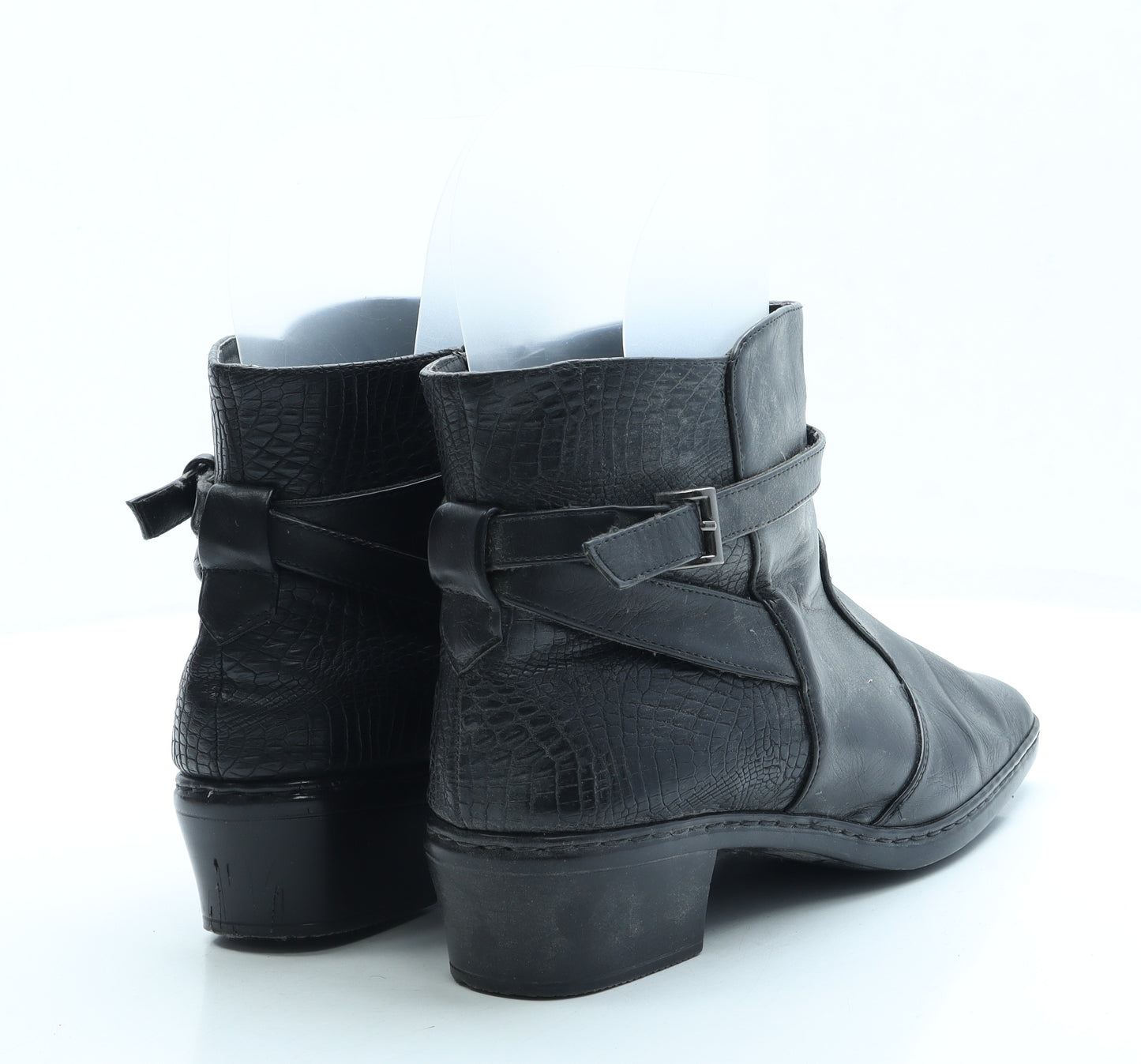Cushion Walk Womens Black Leather Chelsea Boot UK 8