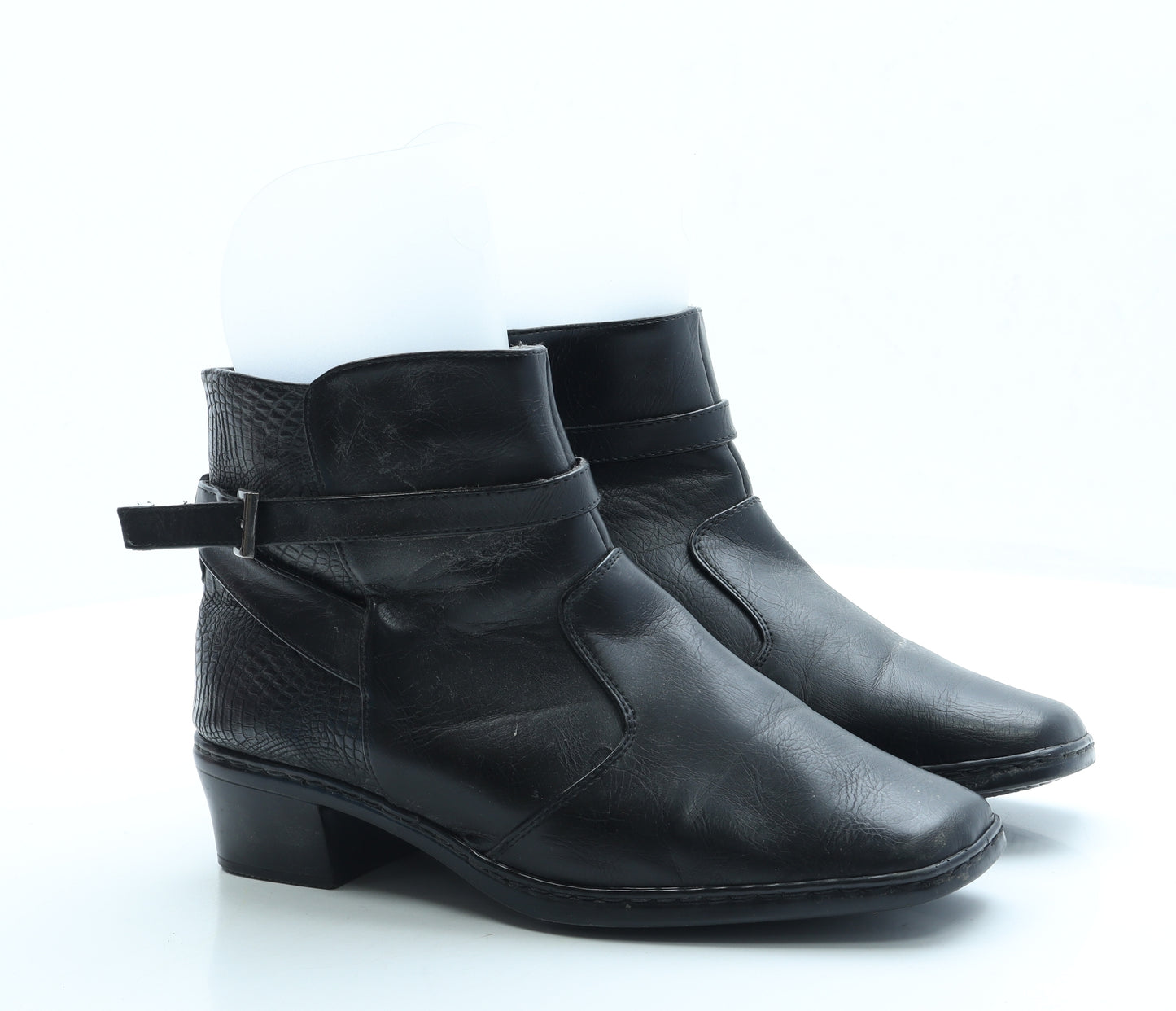 Cushion Walk Womens Black Leather Chelsea Boot UK 8