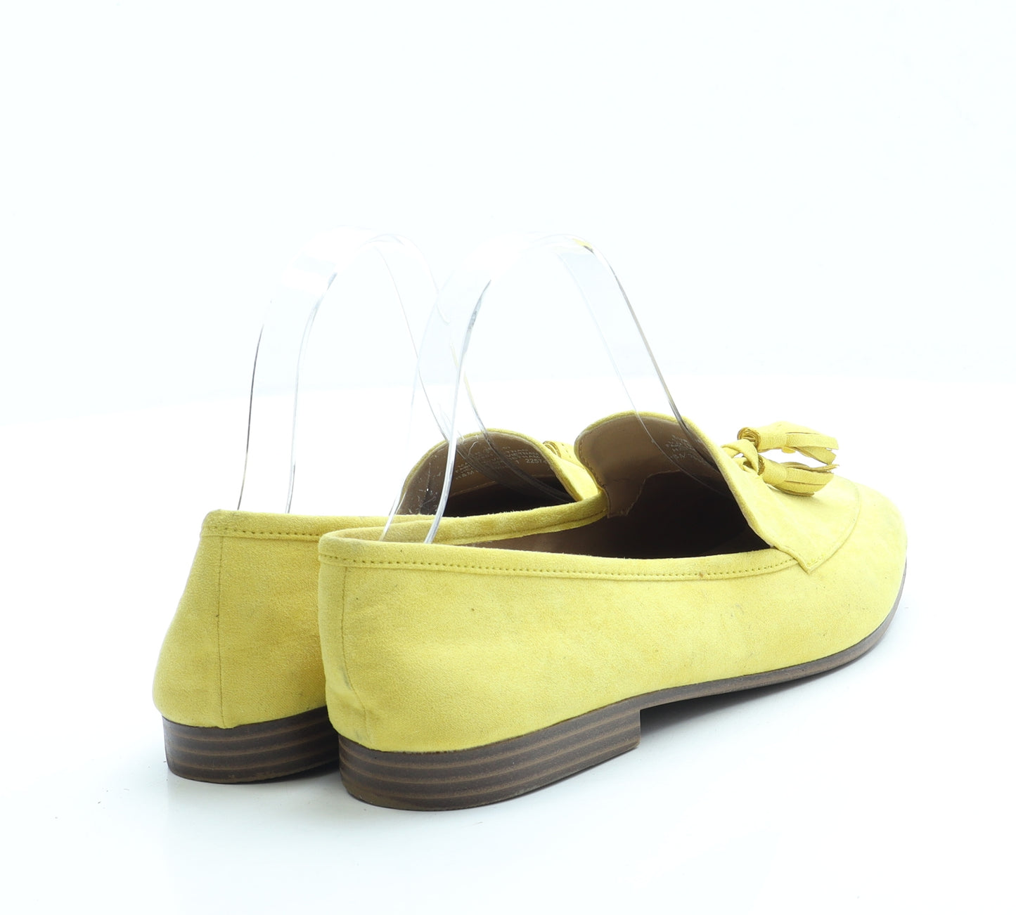 H&M Womens Yellow Suede Loafer Flat UK 5 38