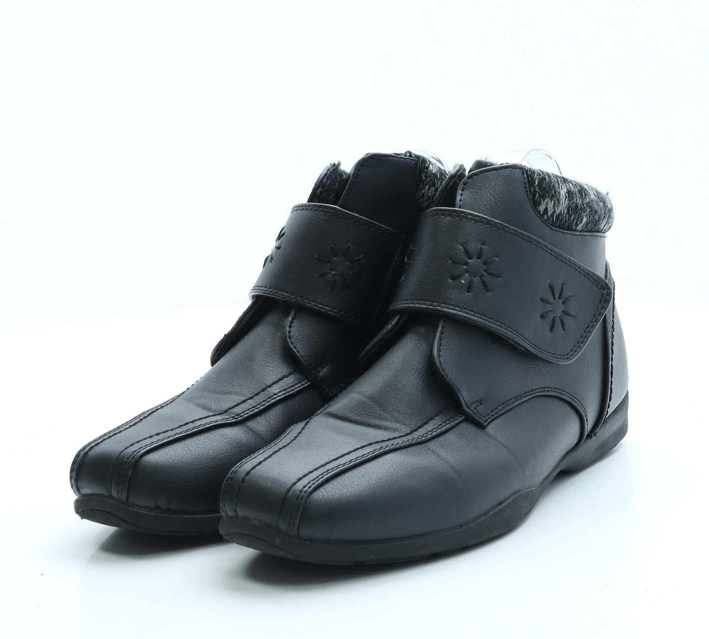 Dr Keller Womens Black Leather Bootie Boot UK 8