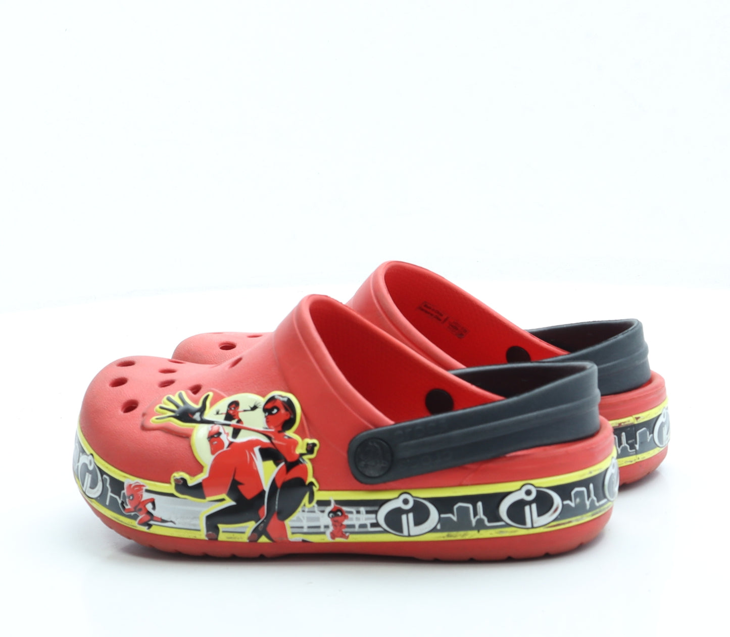 Crocs Boys Red Rubber Slip On Sandal UK 3 - The Incredibles